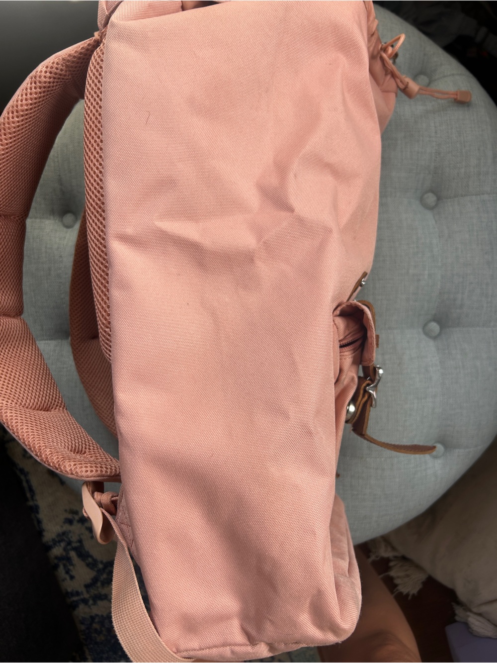 Herschel Retreat Backpack Ash Rose Pink 20L Laptop Bag Drawstring - Picture 10 of 13
